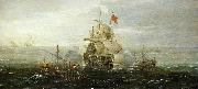 Aert Anthonisz A French Ship and Barbary Pirates oil